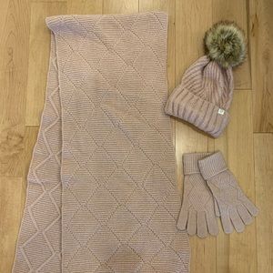 BRAND NEW Light pink Treasure and Bond winter set - scarf, toque and gloves